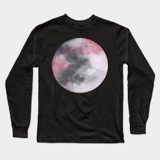 Tie dye moon watercolor Long Sleeve T-Shirt